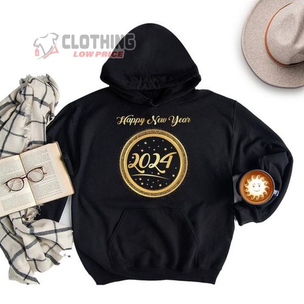 Happy New Year 2024 Hoodie, New Year Custom Design Shirt 2024, Happy Lunar New Year 2024 Shirt