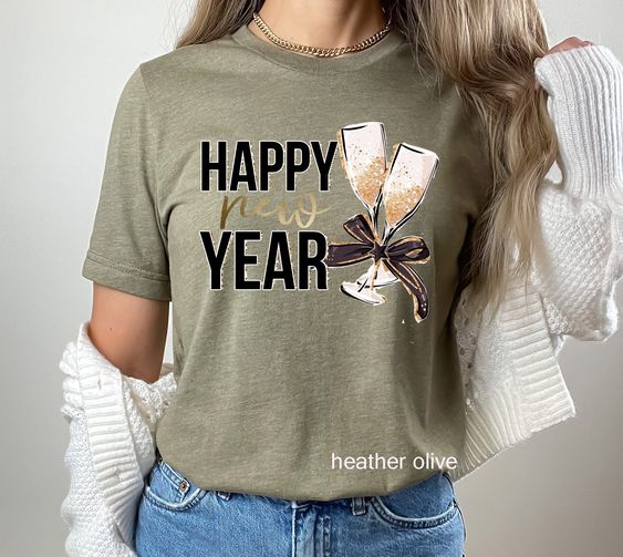 Happy New Year Eve 2024 Shirt, Cheer With Wine Unisex T-Shirt 2024 Eve, Simple Custom Shirt 2024