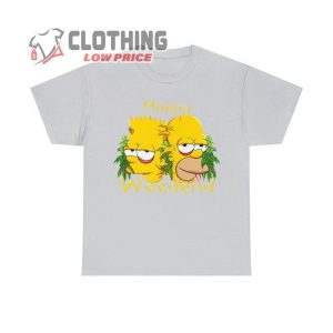 Happy Weedend Simpson T-Shirt, Simpson Cartoon Simpsons Shirt, Funny Simpson Cartoon Shirt Halloween