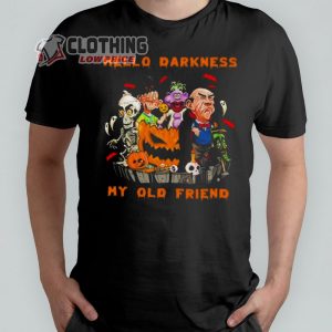 Hello Darkness My Old Friend Halloween 2023 Merch, Friends Halloween Shirt, Pumpkin Halloween Happy Halloween T-Shirt