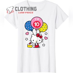 Hello Kitty Candy Bake Heart Star Im 10 Birthday T Shirt