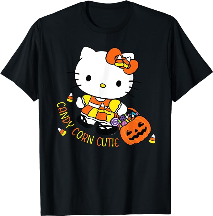 Hello Kitty Candy Corn Cutie Halloween T Shirt amazon