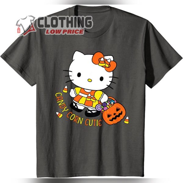 Hello Kitty Candy Corn Cutie Pumpkin Halloween T-Shirt