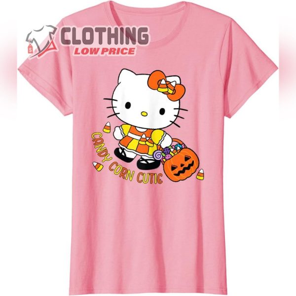 Hello Kitty Candy Corn Cutie Pumpkin Halloween T-Shirt