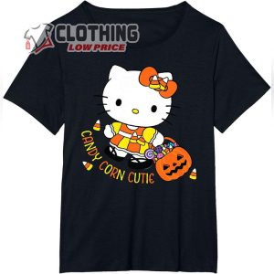 Hello Kitty Candy Corn Cutie Pumpkin Halloween T Shirt2