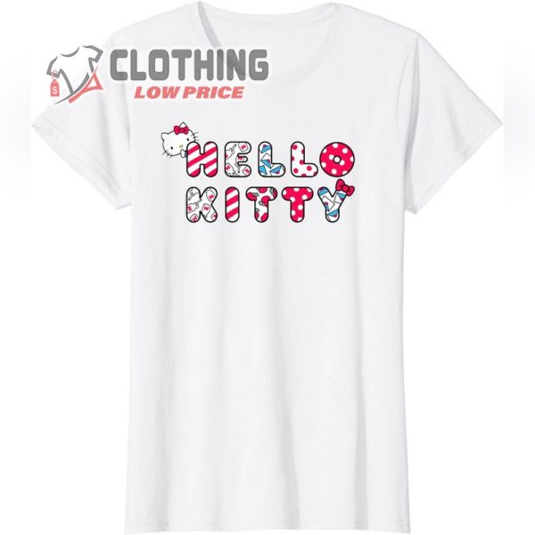 Hello Kitty Cute Heart Logo Retro Icons T-Shirt