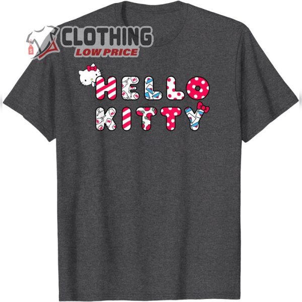 Hello Kitty Cute Heart Logo Retro Icons T-Shirt