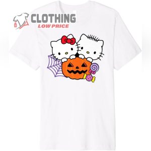 Hello Kitty Dear Daniel Perfect Pair Candy Scary Pumpkin Spider Halloween Premium T Shirt3