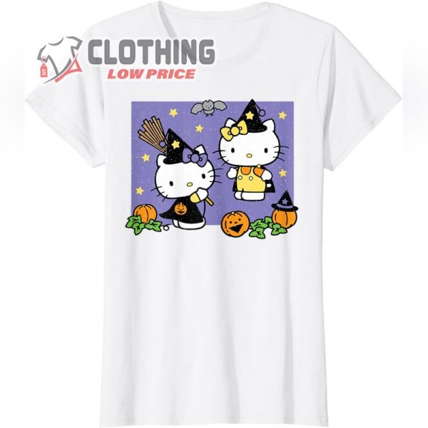 Hello Kitty Mimmy Witch Pumpkin Batman Star Sisters Halloween T-Shirt