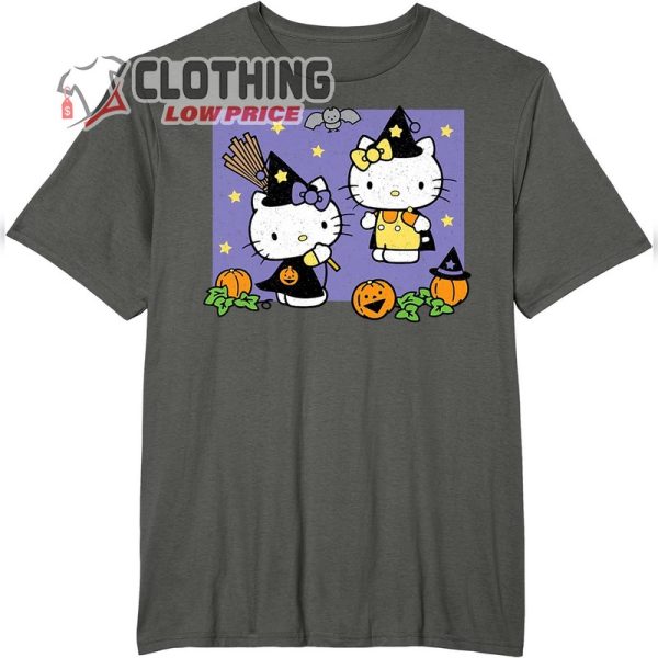 Hello Kitty Mimmy Witch Pumpkin Batman Star Sisters Halloween T-Shirt