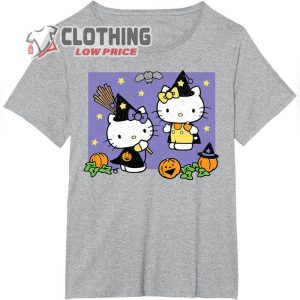 Hello Kitty Mimmy Witch Pumpkin Batman Star Sisters Halloween T Shirt2