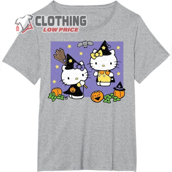 Hello Kitty Mimmy Witch Pumpkin Batman Star Sisters Halloween T-Shirt