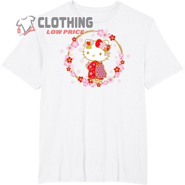 Hello Kitty Sakura Spring Cute Flower T-Shirt