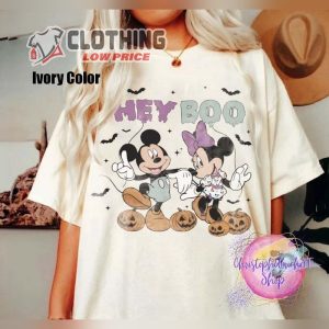 Hey Boo Mickey Minnie Colors Shirt, Mickey Minnie Pumpkin Halloween Shirt