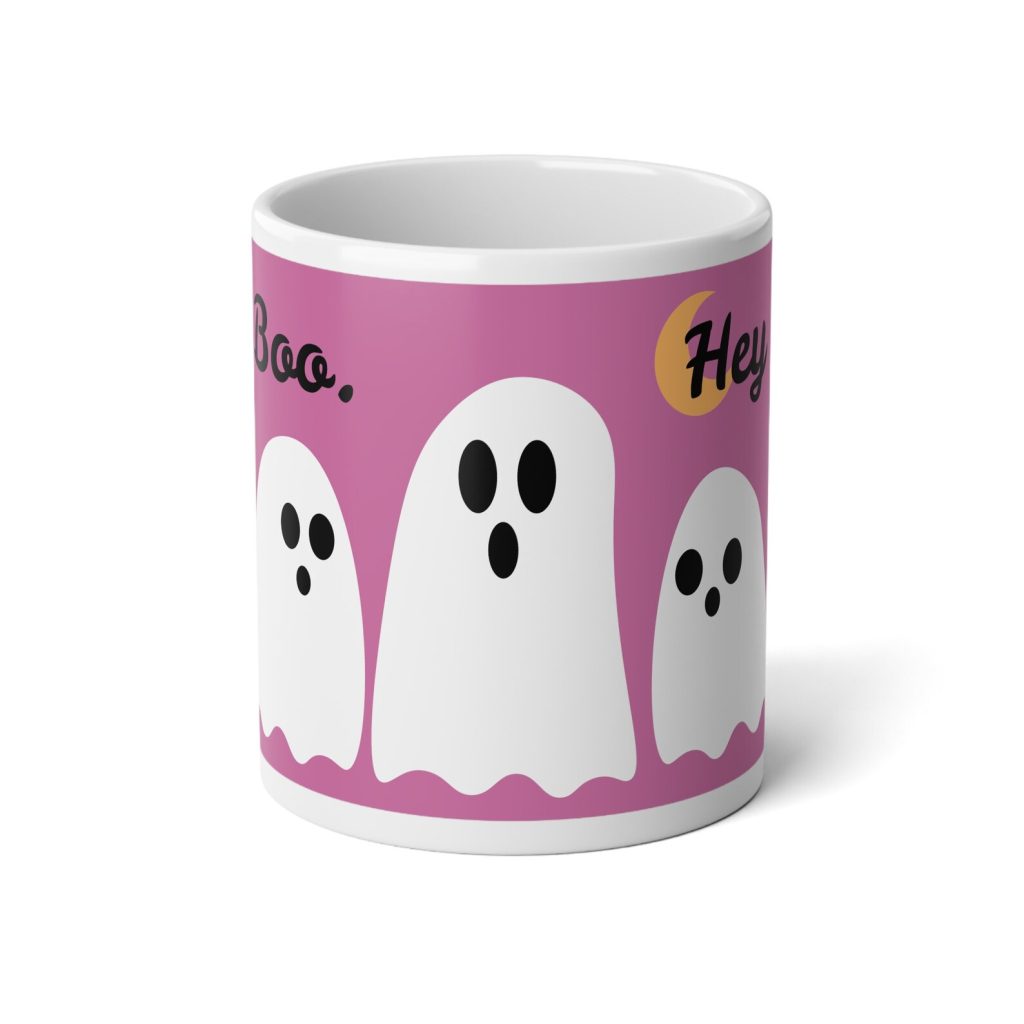 Hey Boo White ghosts Halloween Mug etsy