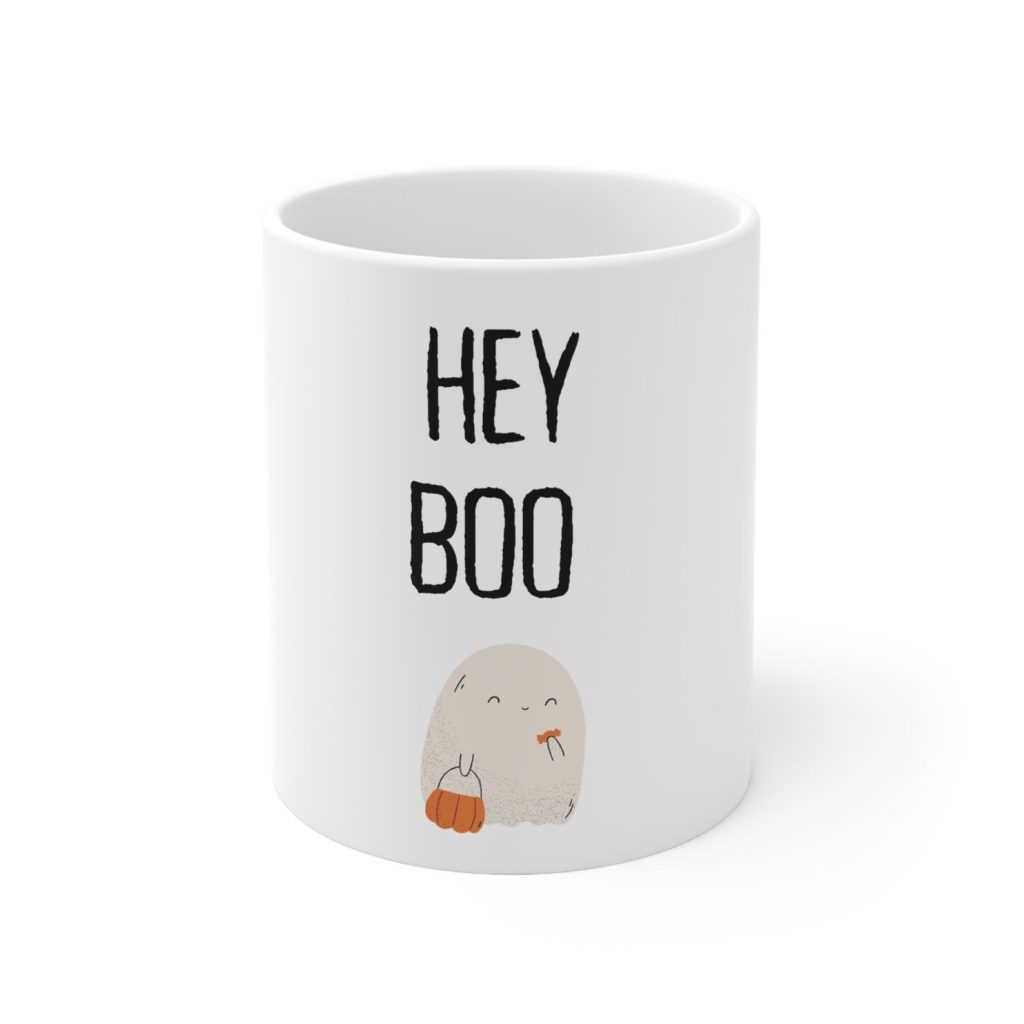 Hey boo Cute ghost mug amazon 1