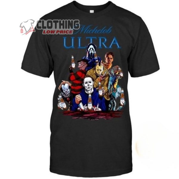 Horror Movie Characters Shirt Michelob Ultra Michael Myers Sweatshirt Jason Voorhees Shirts Halloween Tees