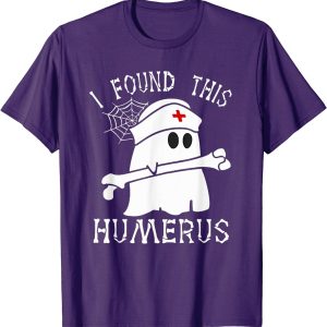 I Found This Humerus Funny Ghost Nurse Halloween T-Shirt, Nurse Cute Ghost Halloween Shirt