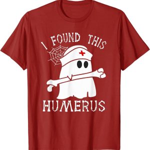 I Found This Humerus Funny Ghost Nurse Halloween T Shirt Nurse Cute Ghost Halloween Shirt 4