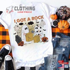 I Got A Rock Halloween Shirt Halloween Cute Ghost Batman Pumpkin Shirt