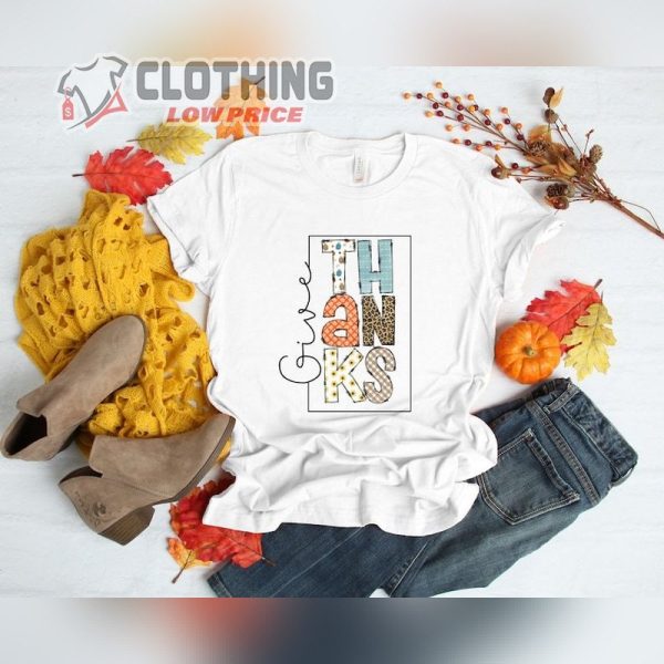 In Everything Give Thank Shirt, Peace Love Thanksgiving Shirt, Family Thanksgiving Shirt, Thoughtful Thanksgiving Gifts