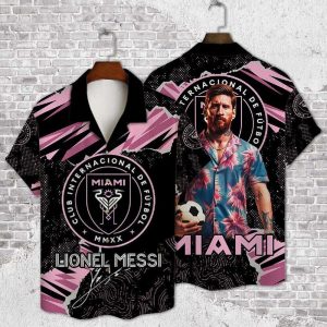 Inter Miami Leo Messi Hawaiian Shirt, Messi Hawaiian Merch, Miami Messi Best Gift For Fans, Messi Goat Tee, Messi Gifts