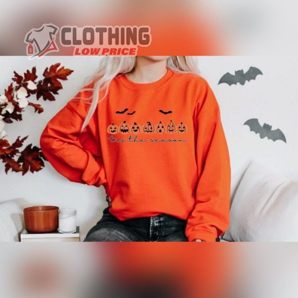 Is The Season Halloween Sweatshirt, Pumpkin Batman Spooky Halloween Shirt