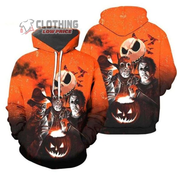 Jason Michael Freddy Merch Freddy Krueger Michael Myers Shirt Jack Skellington Halloween Horror Nights Hoodie 3D All Over Printed