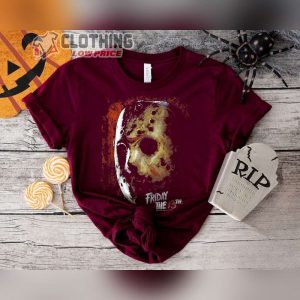 Jason Voorhees Mask TShirts Friday The 13Th Shirt Vintage Freddy Krueger Shirt Halloween Horror Movie Tee Jason Voorhees Shirt2