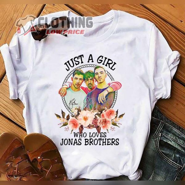 Jonas Brothers Albums T- Shirt, Just A Girl Who Loves Jonas Brothers Shirt, Jonas Brothers Tickets 2023 Merch, The Jonas Brothers 2023 Tour Merch