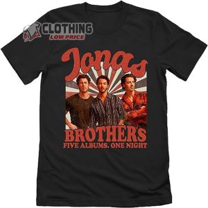 Jonas Brothers Shirt, Five Albums One Night Tour Shirt, Jonas The World Tour 2023 T-Shirt, Jonas Brothers Tour Dates Shirt, Jonas Brothers Merch