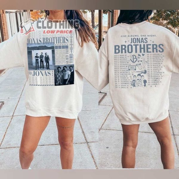 Jonas Brothers Tour 2023 T-Shirt, Five Albums One Night Tour Dates Shirt, Jonas Brothers Cassette Shirt, Jonas Brothers Tour, Jonas Brothers Merch, Jonas Brothers Gift