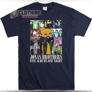 Jonas Brothers Tour Shirt, Five Albums One Night Tour 2023 T-Shirt, Jonas Brother Merch 2023, Jonas Brother Gift