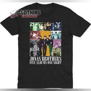 Jonas Brothers Tour Shirt, Five Albums One Night Tour 2023 T-Shirt, Jonas Brother Merch 2023, Jonas Brother Gift