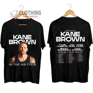 Kane Brown In The Air Tour 2024 Tickets Merch, Kane Brown Tour 2024 UK Shirt, Kane Brown Tour 2024 Schedule Tee, In The Air Concert 2024 Tour Dates T-Shirt