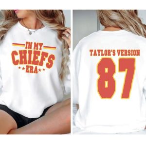 Kansas City Chiefs Swifties Sweatshirt, Taylor’s Version Sweatshirt, In My Chiefs Era Travis Kelce Merch