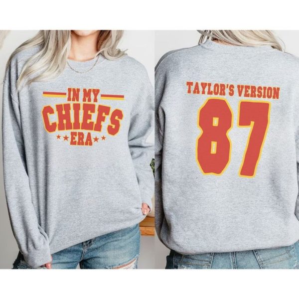 Kansas City Chiefs Swifties Sweatshirt, Taylor’s Version Sweatshirt, In My Chiefs Era Travis Kelce Merch