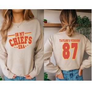 Kansas City Chiefs Swifties Sweatshirt Taylors Version Sweatshirt In My Chiefs Era Travis Kelce Merch1