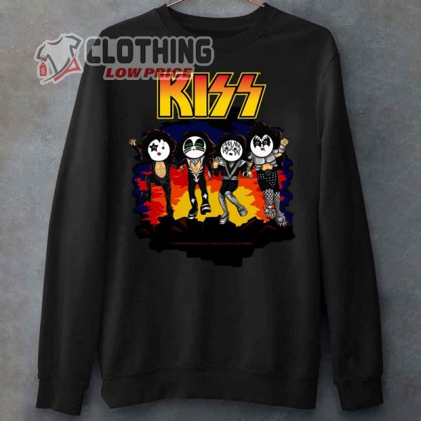 Kawaii Kiss Band Happy Halloween Sweatshirt, Kiss Band Outfits Merch, Kiss Band Halloween 2023 Shirt, Happy Halloween 2023 Merch