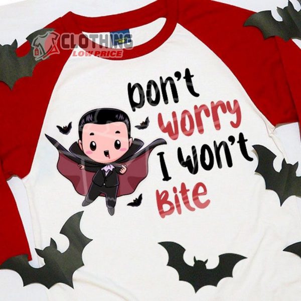 Kids Vampire Shirt, Don’T Worry I Won’T Bite T-Shirt, Funny Halloween Shirt, Kids Halloween Shirt, Halloween Tee Gift