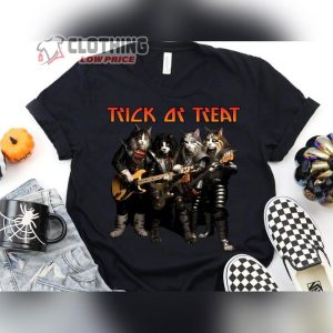 Kiss Band Black Cat Trick Or Treat T Shirt Funny Halloween Cat Shirt Cat Lover Shirt Spooky Season Halloween Gift Shirt Halloween Tees Cat Shirt3