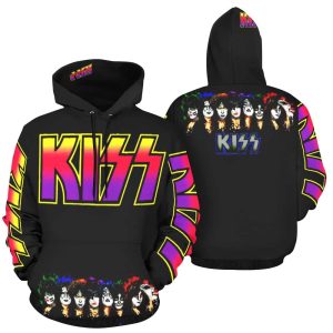 Kiss Logo Band Merch, The Kiss Band Sweatshirt, Kiss Band Halloween Hoodie 3D All Over Printed