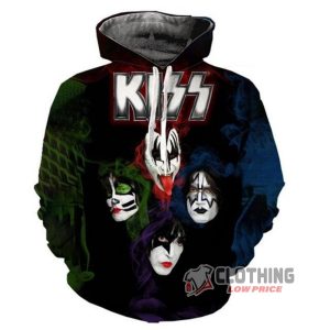 Kiss Rock Band 3d All Print Hoodie, Kiss Band Tour 2023 Shirt, Halloween Hoodie 3D All Over Printed