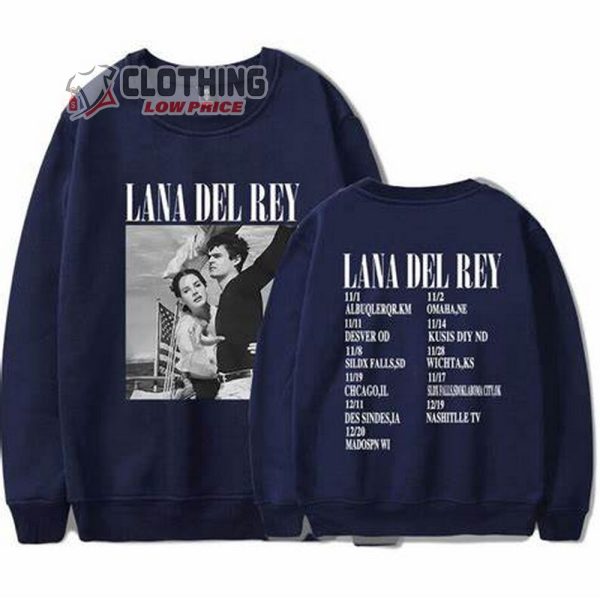 Lana Del Rey Tour 2023 United States  Unisex Sweatshirt, Lana Del Rey Tour 2023 Setlist Merch, Lana Del Rey Albums Shirt