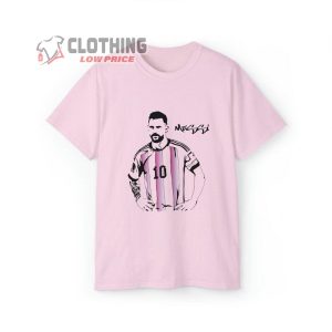 Lionel Messi Pink Softstyle T Shirt Messi Inter Miami 3