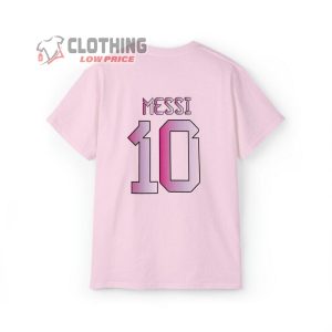 Lionel Messi Pink Softstyle T Shirt Messi Inter Miami 4
