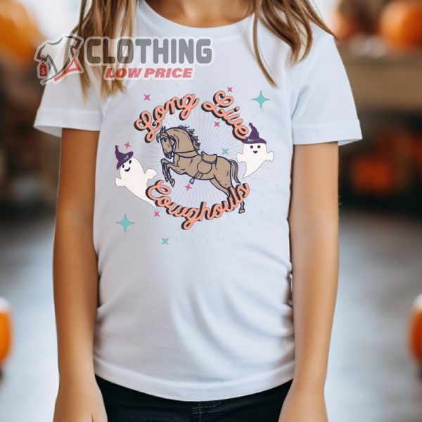 Long Live Cowghouls Halloween Ghost Horse Shirt, Funny Ghost Horse Shirt for Horse Lovers