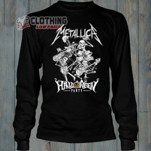 Metallica Halloween Skeleton Merch, Metallica Halloween Party 2023 Shirt, Metallica Band Halloween Tee, Happy Halloween 2023 Long Sleeve Shirt