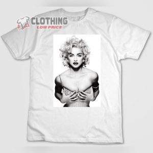 Madonna Poster Short Sleeve T Shirt, Singer Madonna World Tour Graphic Merch