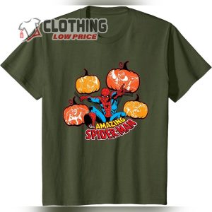 Marvel Amazing Spider-Man Halloween, Pumpkins Comic Art  Spider-man Halloween T-Shirt